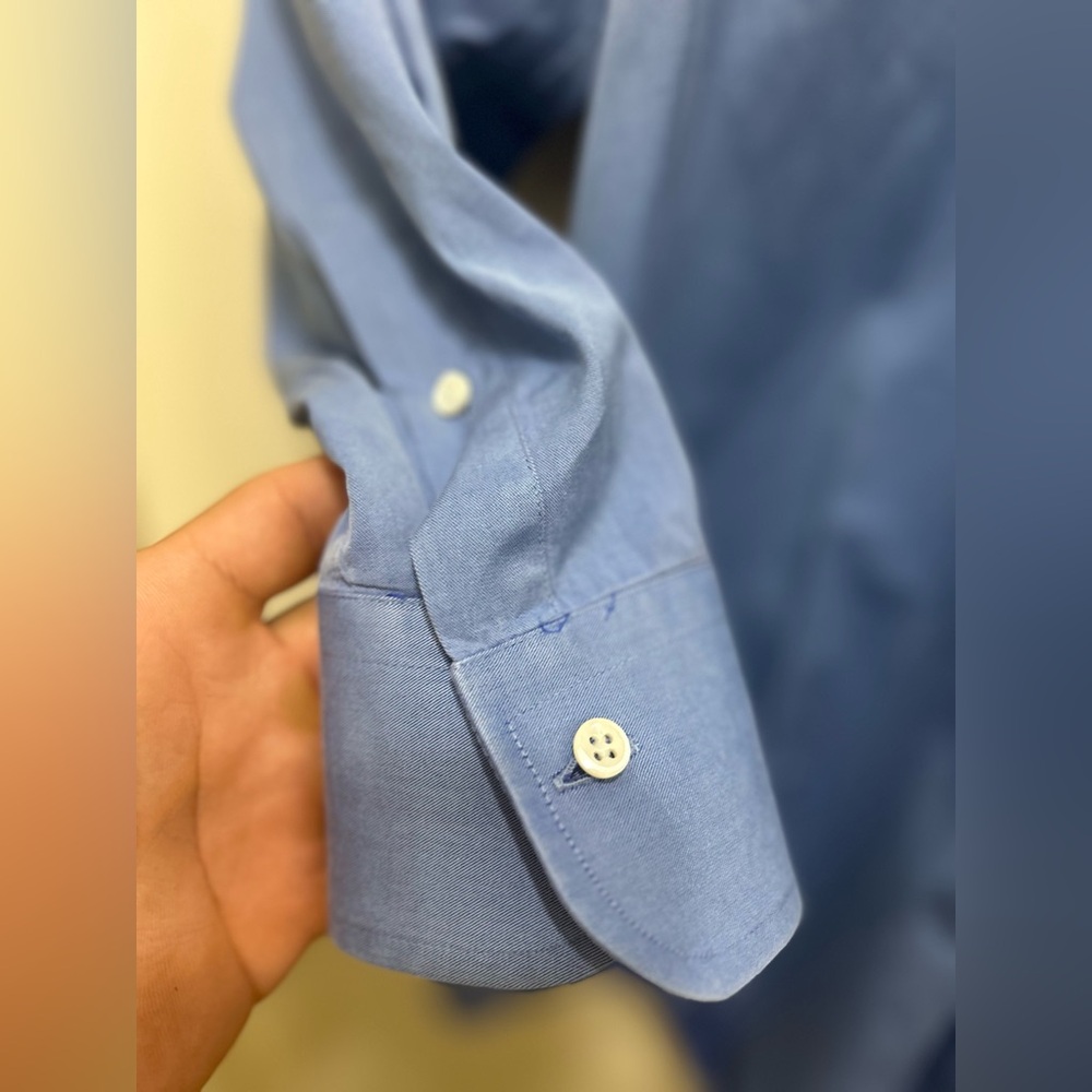 Ermenegildo Zegna French Blue Dress Shirt Men’s 16 41 Neiman Marcus Business - Picture 4 of 13